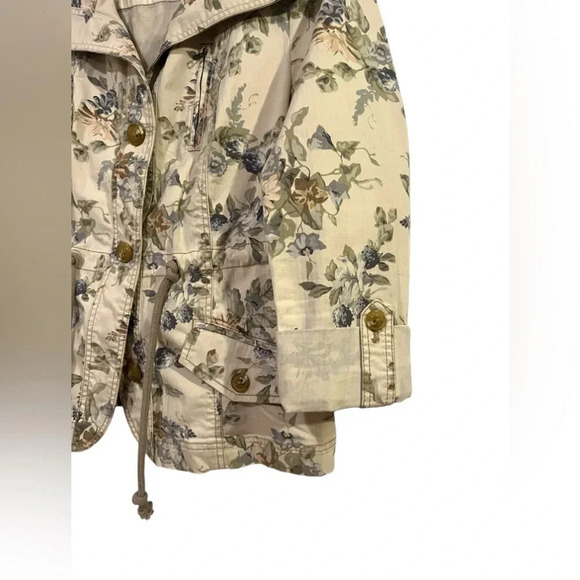 Anthropologie Daughters of the Liberation Jacket Beige Lyonia Floral Size 10 - Picture 2 of 10